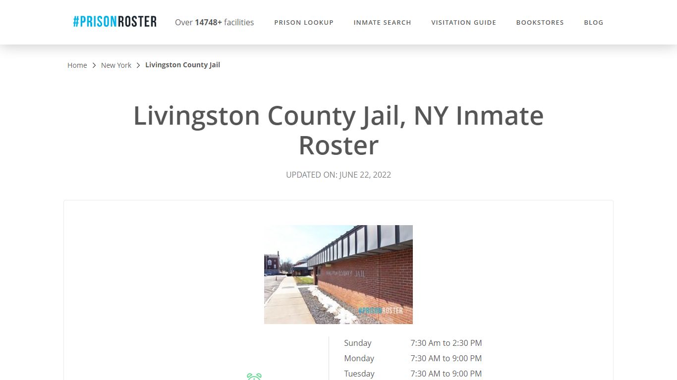 Livingston County Jail, NY Inmate Roster - Prisonroster